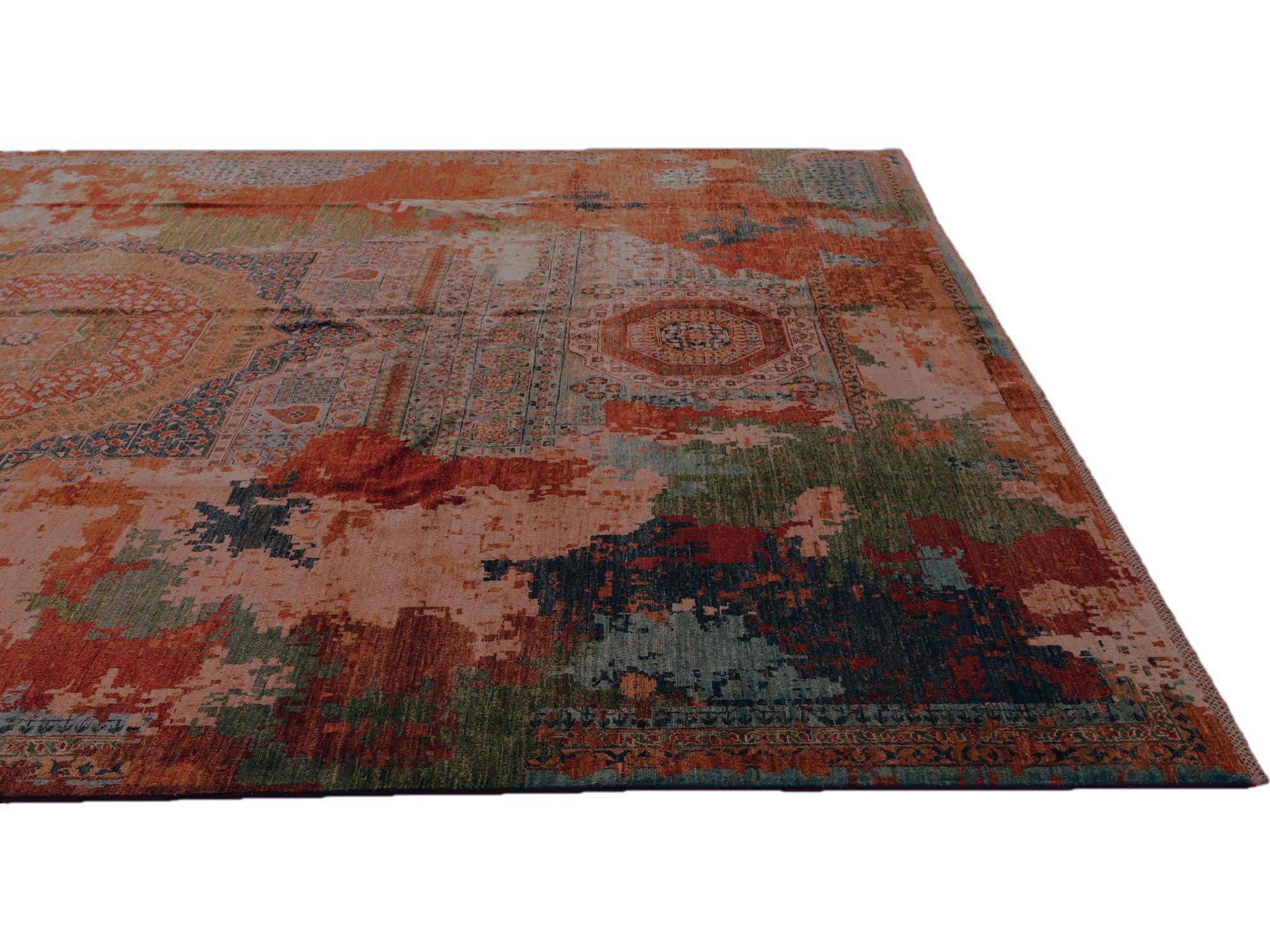10' 6 x 13' 9 Hand Knotted Mamluk Ziegler Rug