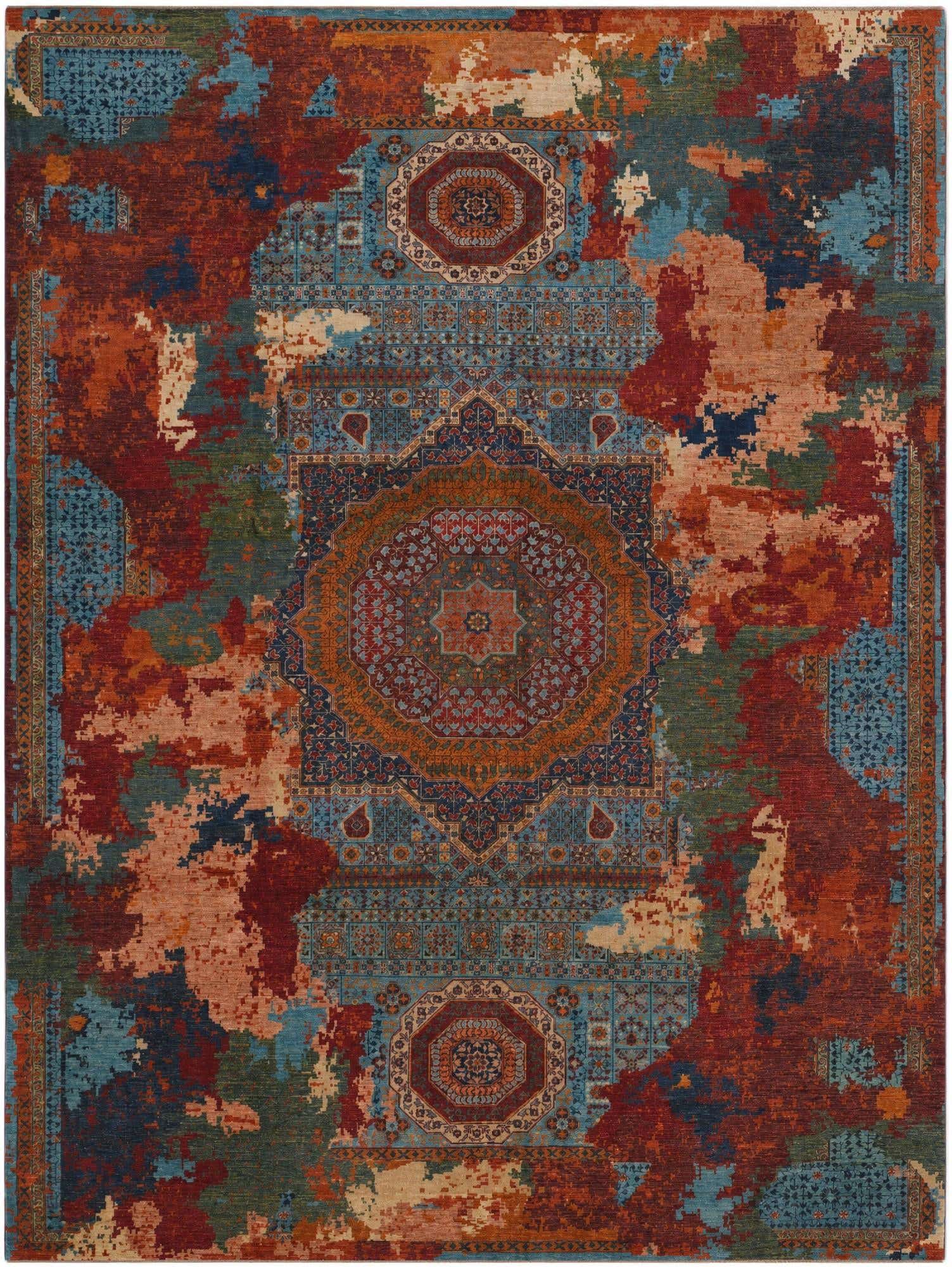 10' 6 x 13' 9 Hand Knotted Mamluk Ziegler Rug