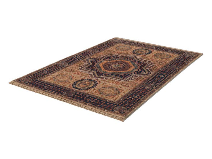 Detail image of 3' 6 x 4' 9 Hand Knotted Mamluk Ziegler Rug