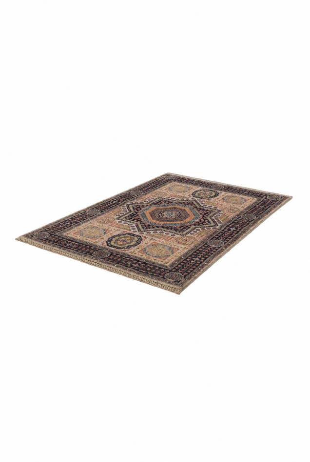 Detail image of 3' 6 x 4' 9 Hand Knotted Mamluk Ziegler Rug
