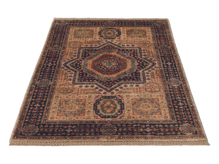Detail image of 3' 6 x 4' 9 Hand Knotted Mamluk Ziegler Rug