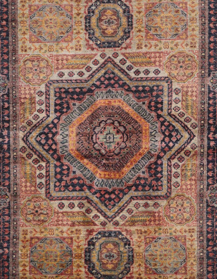 Detail image of 3' 6 x 4' 9 Hand Knotted Mamluk Ziegler Rug