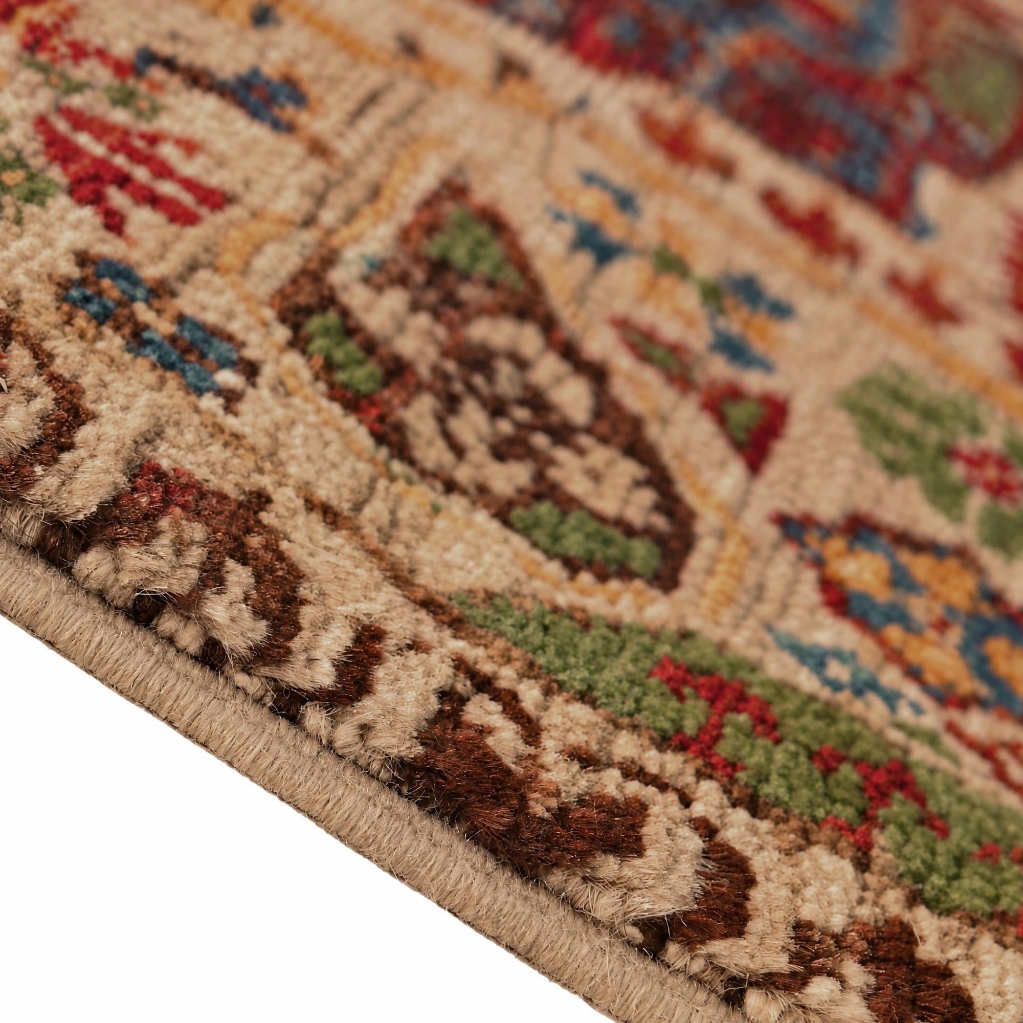 60cm x 85cm Hand Knotted Mamluk Ziegler Rug