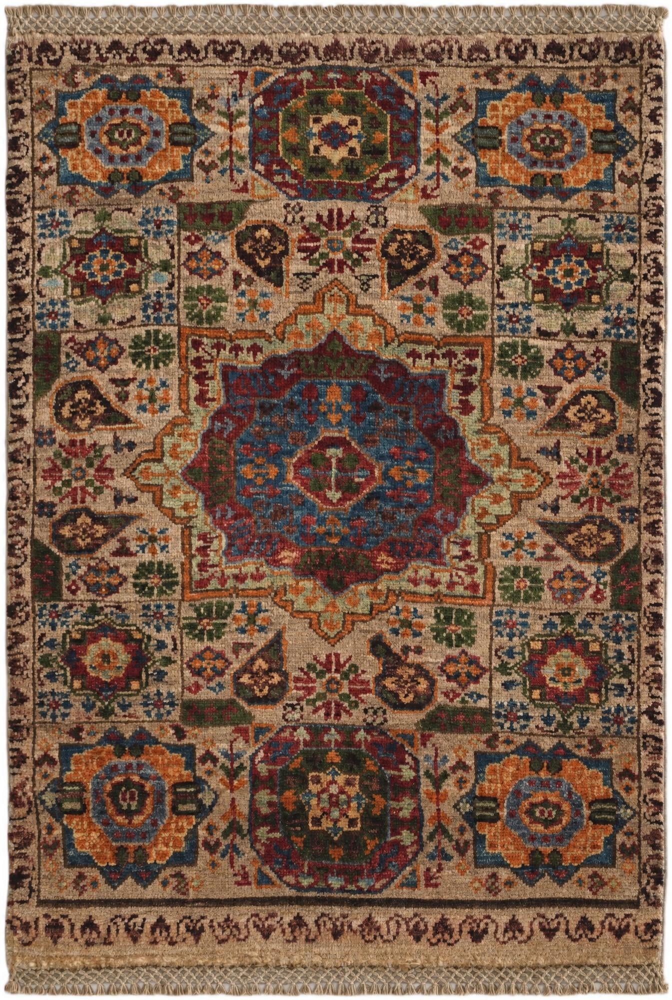 2' x 2' 10 Hand Knotted Mamluk Ziegler Rug