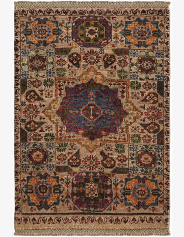 2' x 2' 10 Hand Knotted Mamluk Ziegler Rug