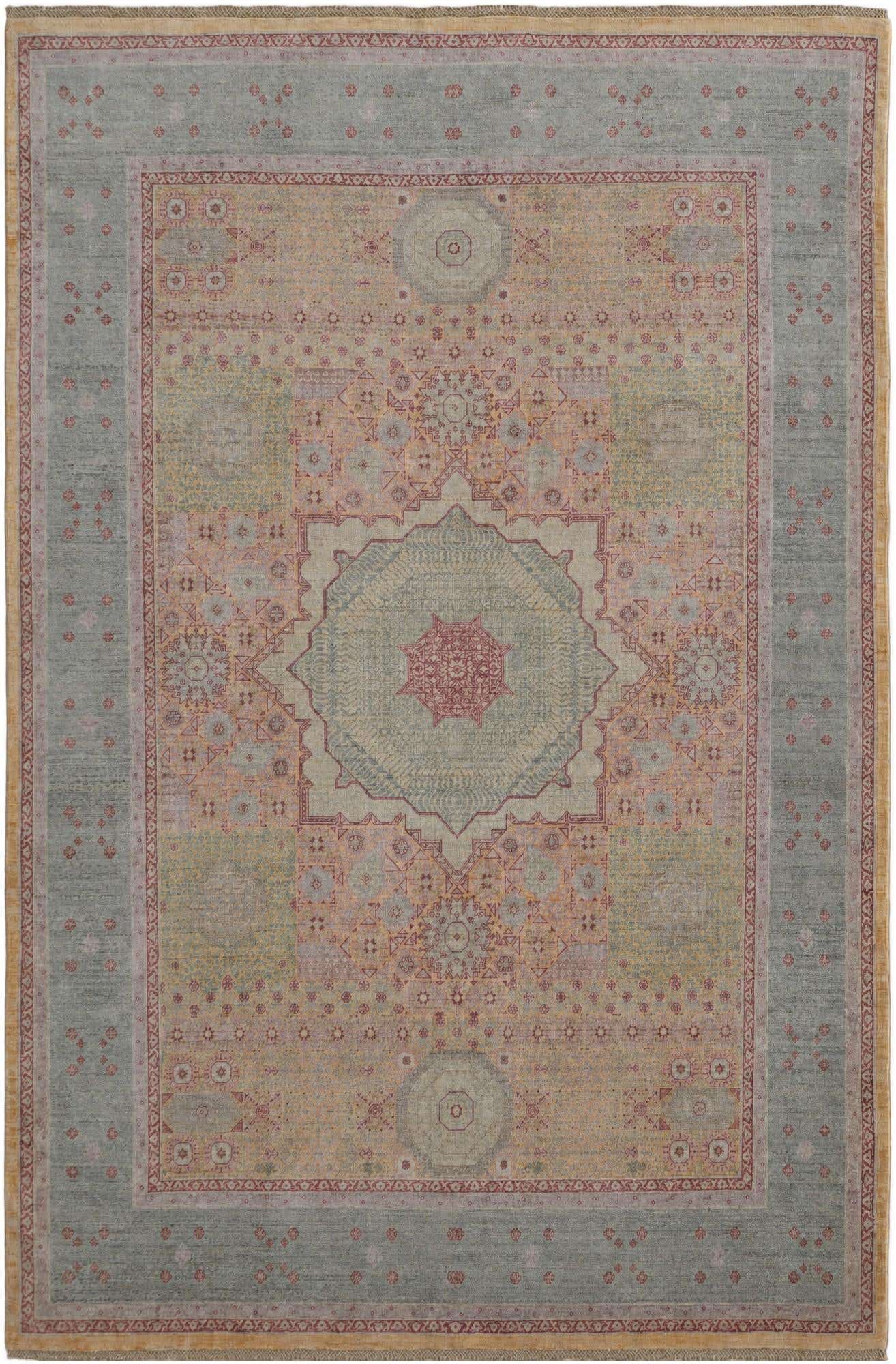 6' 9 x 10' 1 Hand Knotted Mamluk Ziegler Rug
