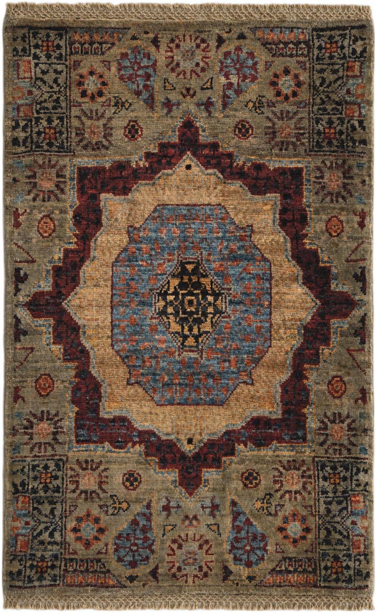 2' x 3' 2 Hand Knotted Mamluk Ziegler Rug