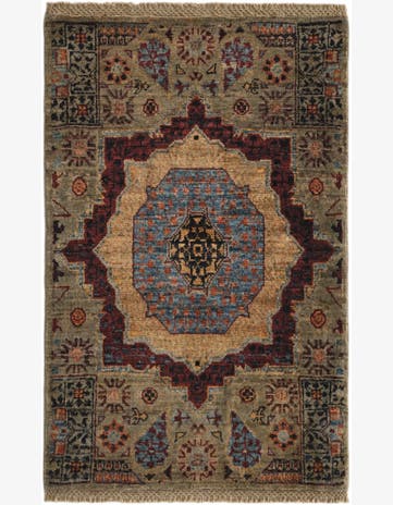 2' x 3' 2 Hand Knotted Mamluk Ziegler Rug