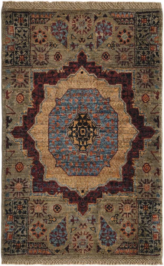 2' x 3' 2 Hand Knotted Mamluk Ziegler Rug