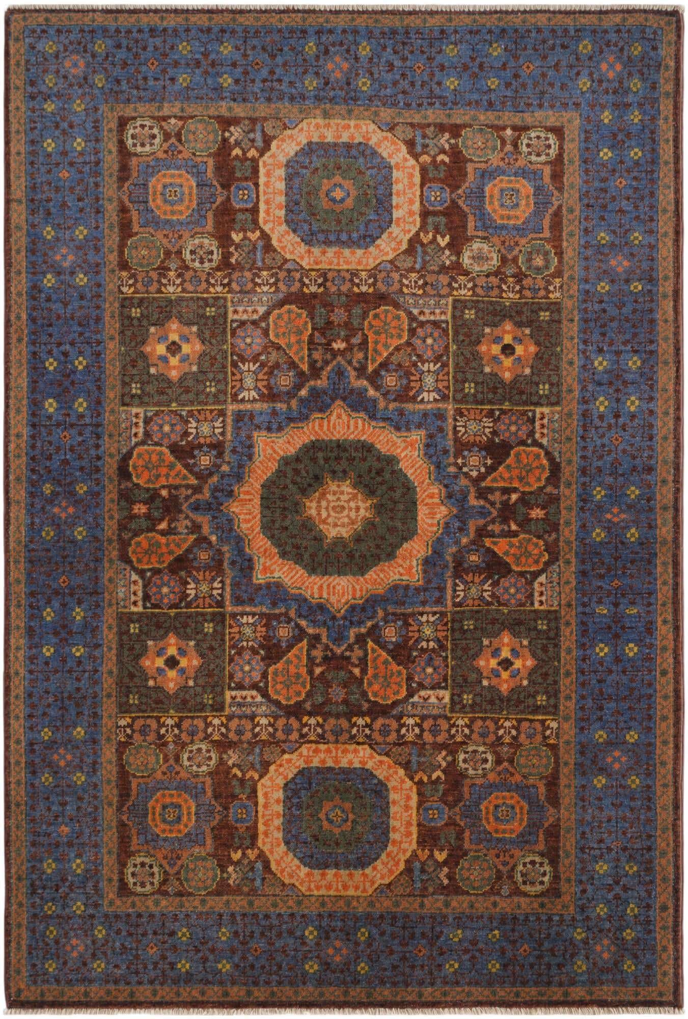 3' 5 x 5' 1 Hand Knotted Mamluk Ziegler Rug