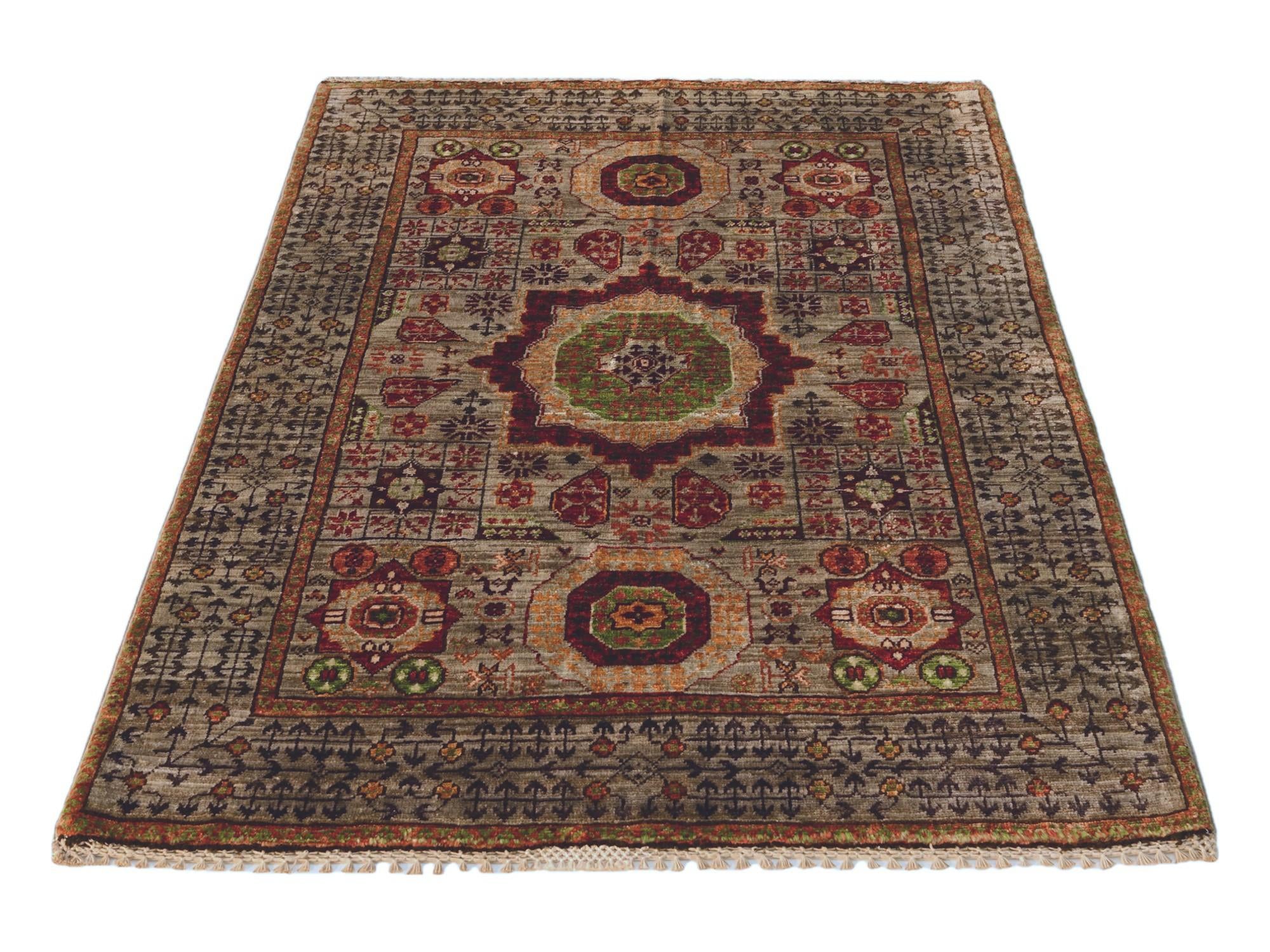 3' 3 x 4' 9 Hand Knotted Mamluk Ziegler Rug