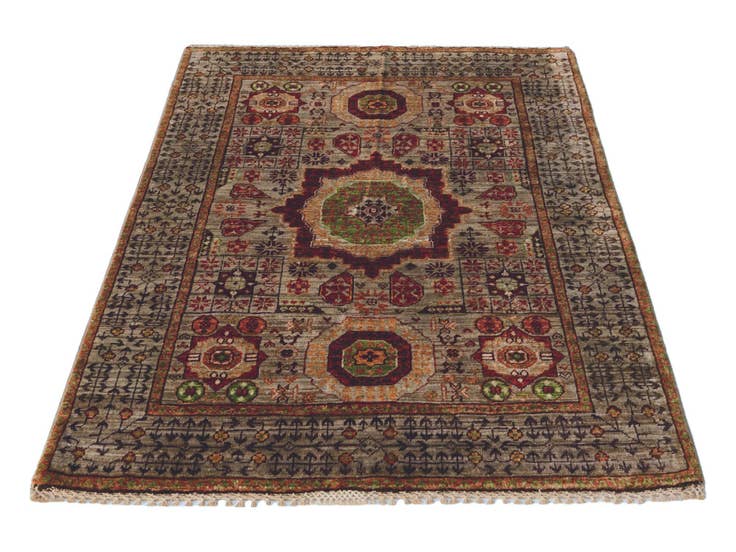 Detail image of 3' 3 x 4' 9 Hand Knotted Mamluk Ziegler Rug