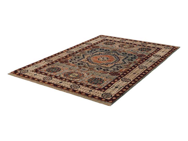 4' 1 x 5' 8 Hand Knotted Mamluk Ziegler Rug