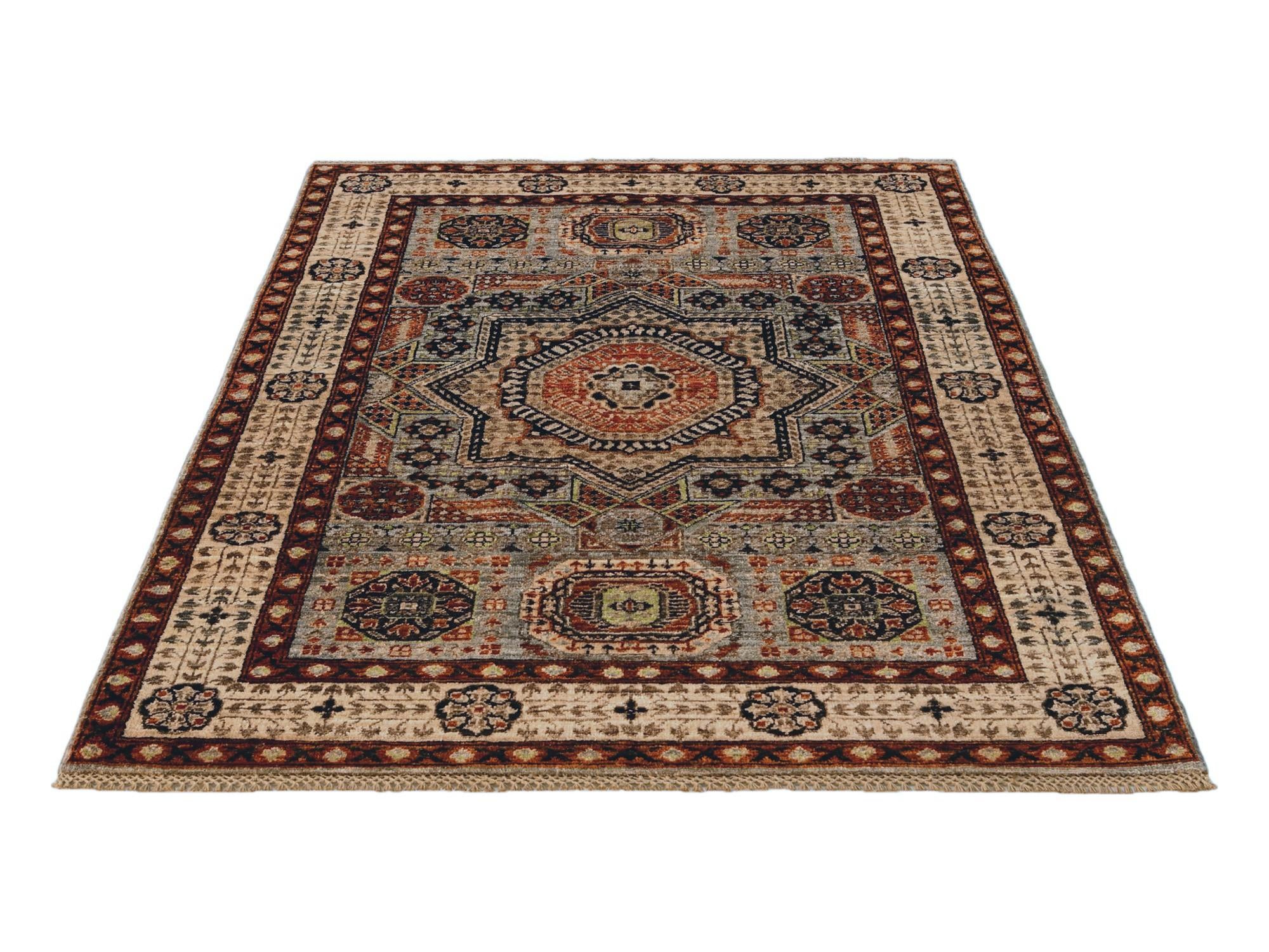 4' 1 x 5' 8 Hand Knotted Mamluk Ziegler Rug