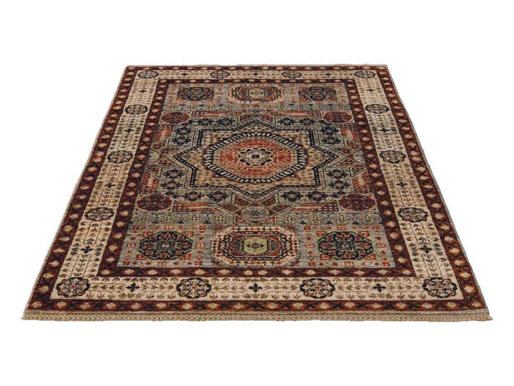 4' 1 x 5' 8 Hand Knotted Mamluk Ziegler Rug