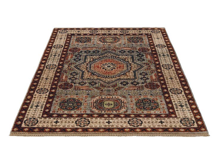 Detail image of 4' 1 x 5' 8 Hand Knotted Mamluk Ziegler Rug