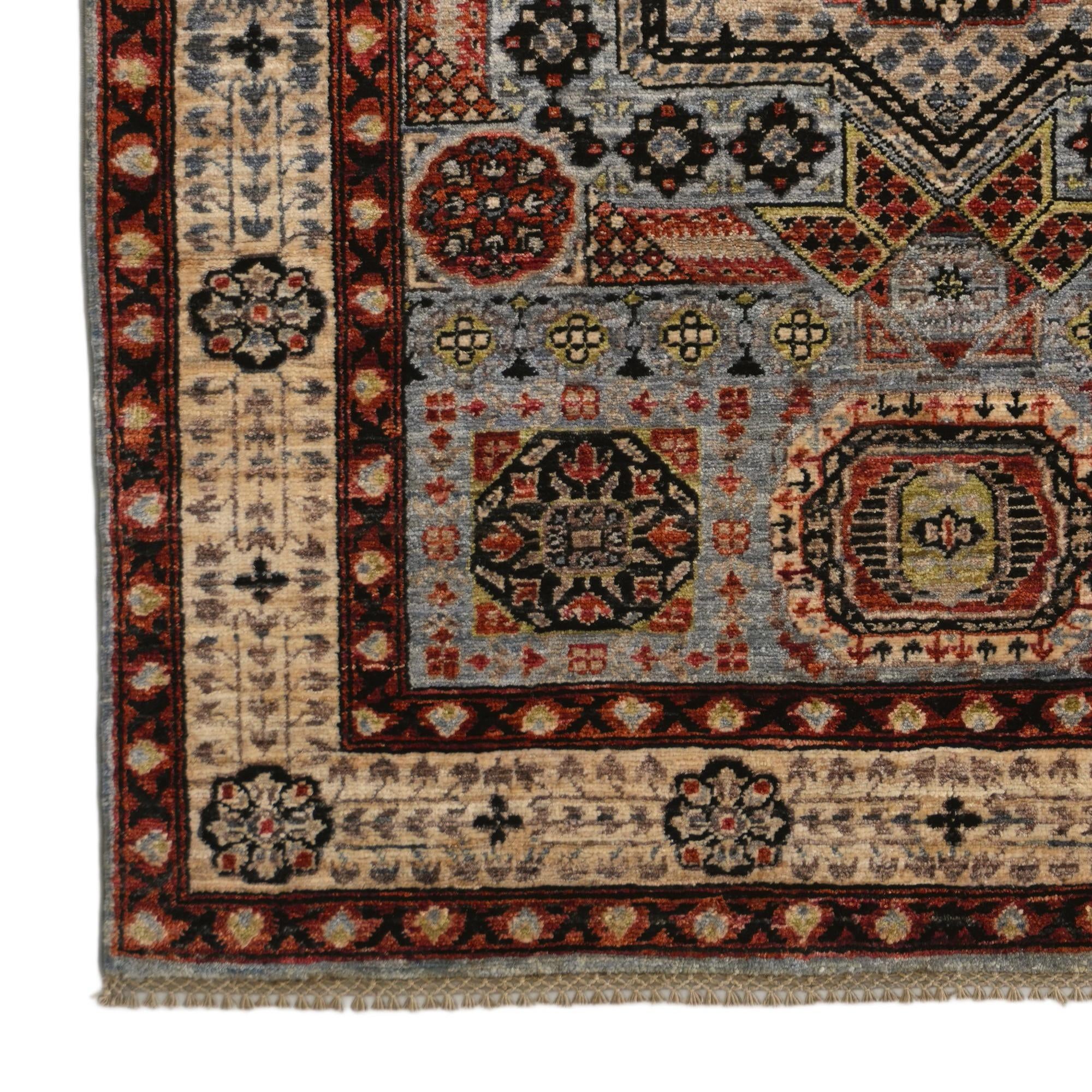 4' 1 x 5' 8 Hand Knotted Mamluk Ziegler Rug