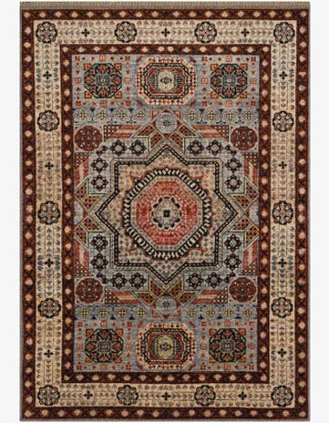 4' 1 x 5' 8 Hand Knotted Mamluk Ziegler Rug