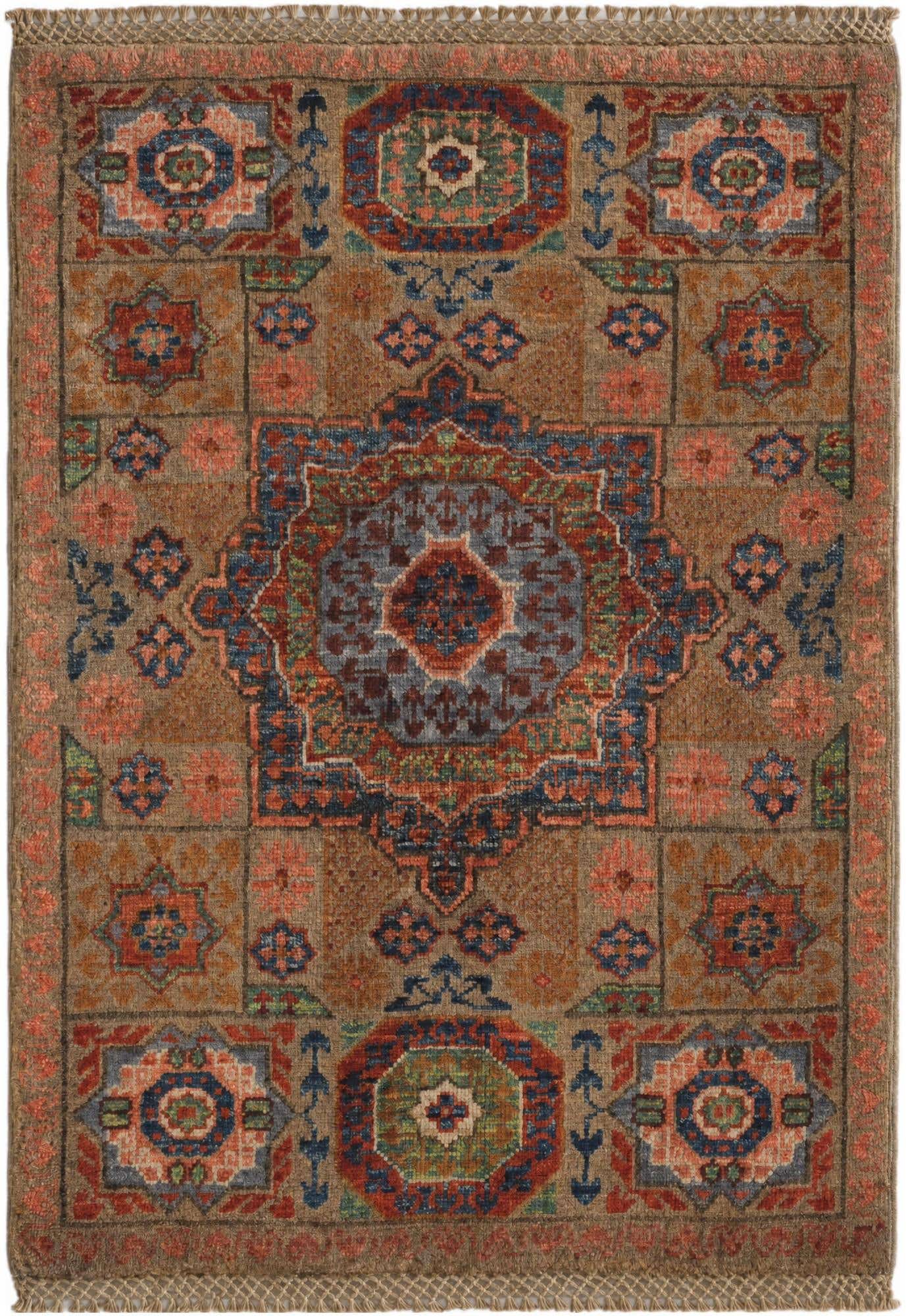 2' 1 x 2' 11 Hand Knotted Mamluk Ziegler Rug