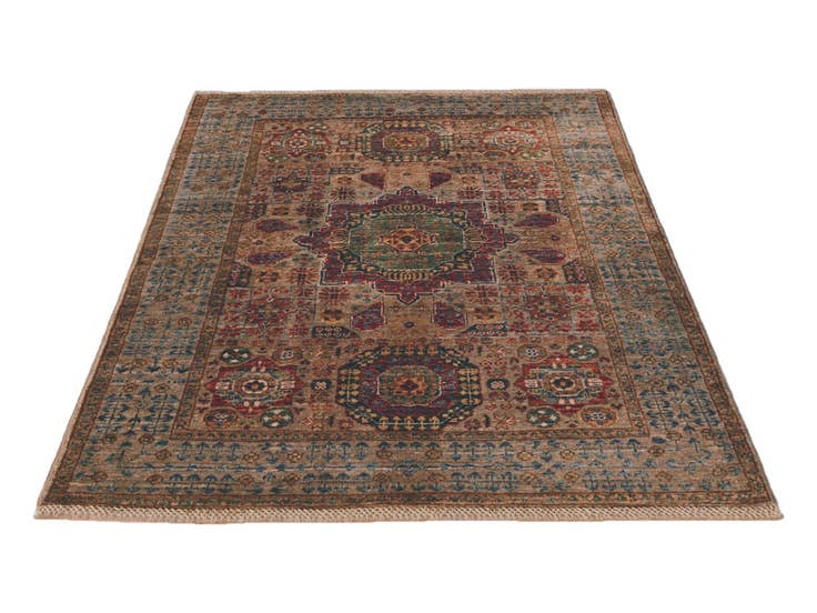 Detail image of 3' 5 x 5' Hand Knotted Mamluk Ziegler Rug