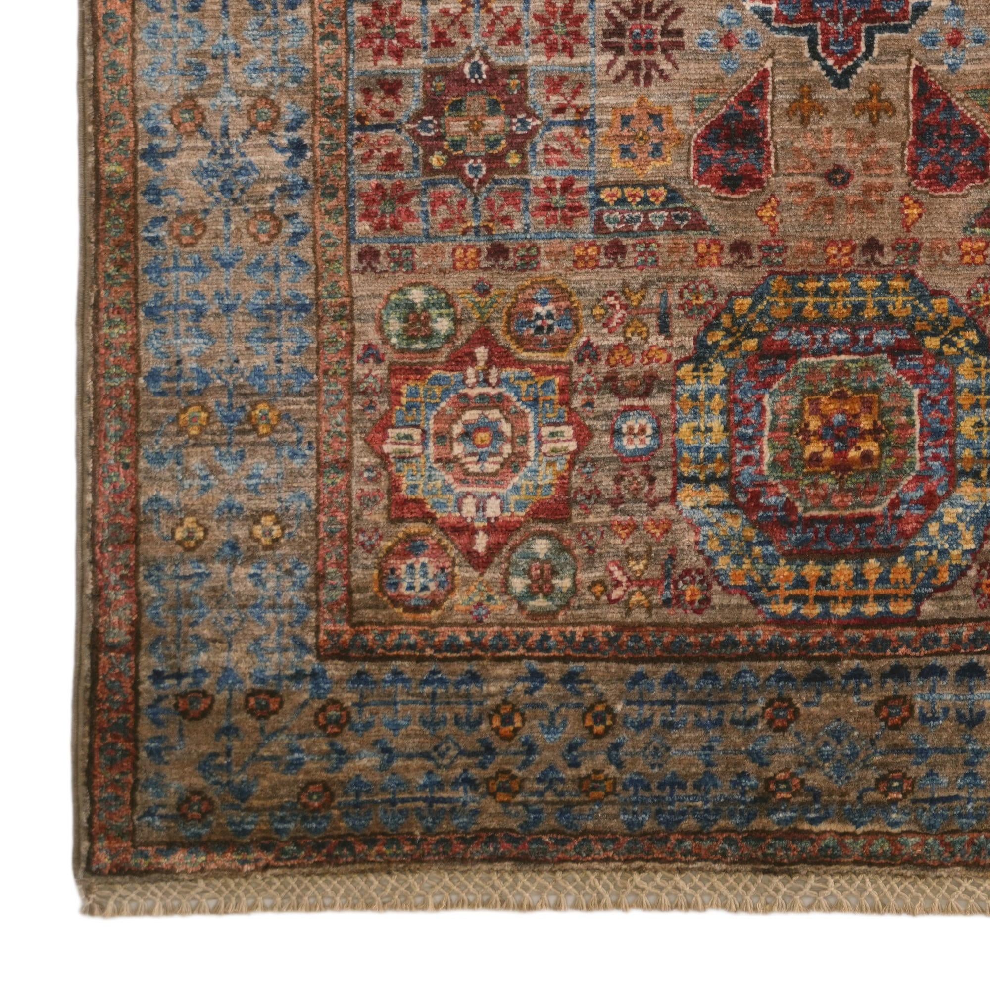 3' 5 x 5' Hand Knotted Mamluk Ziegler Rug