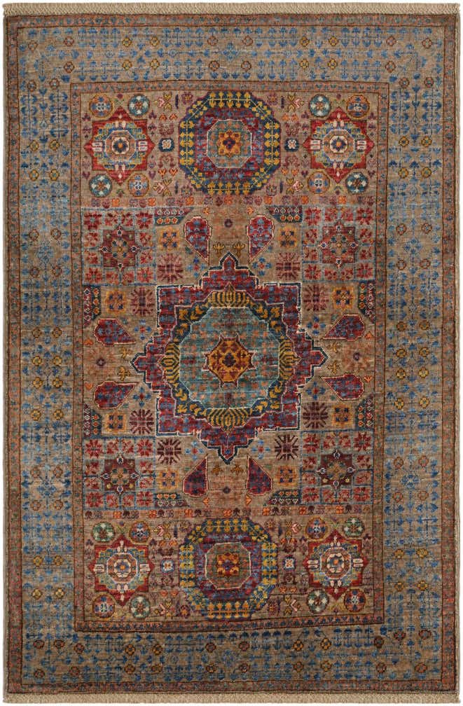3' 5 x 5' Hand Knotted Mamluk Ziegler Rug