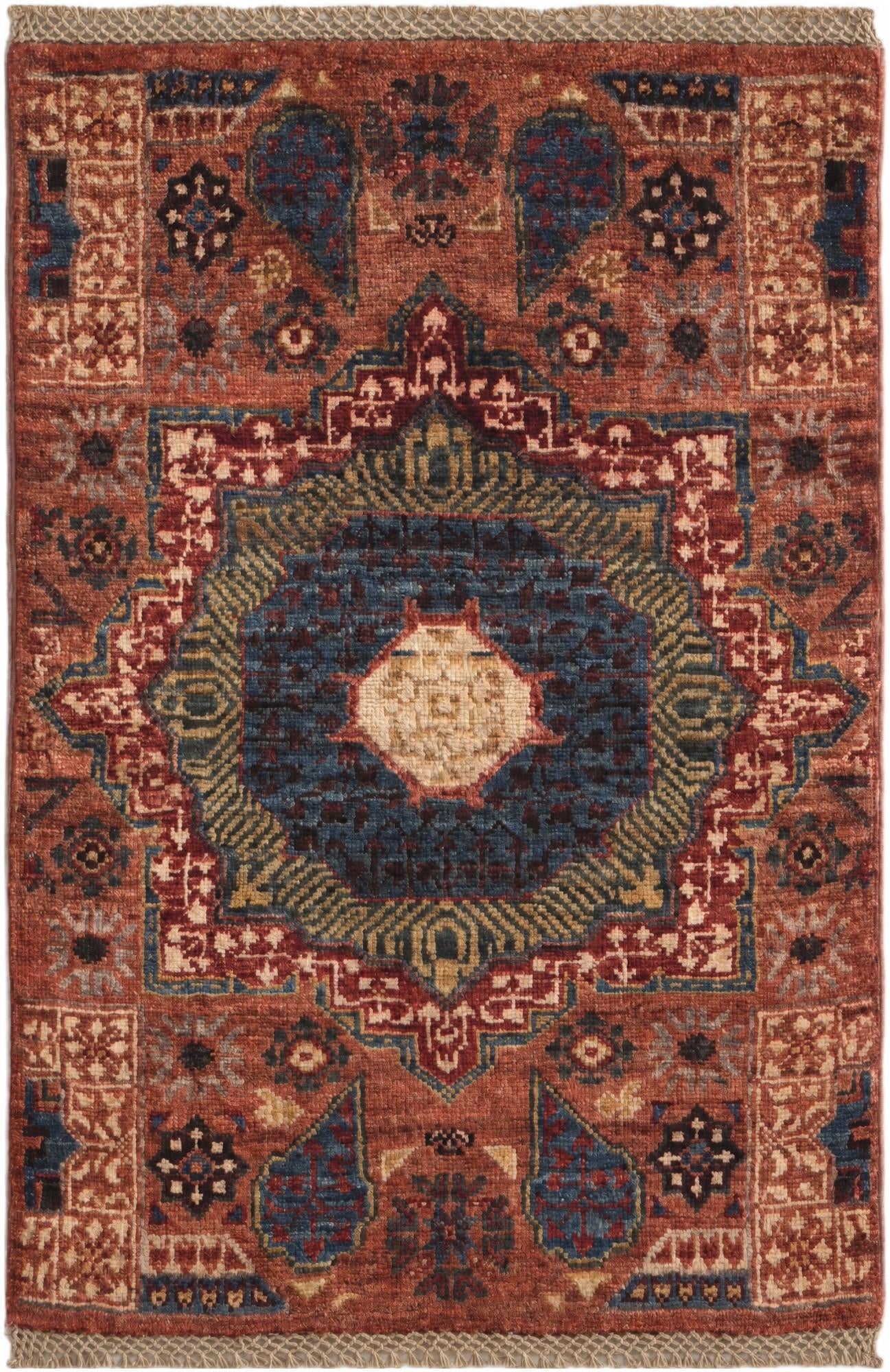 2' x 2' 11 Hand Knotted Mamluk Ziegler Rug