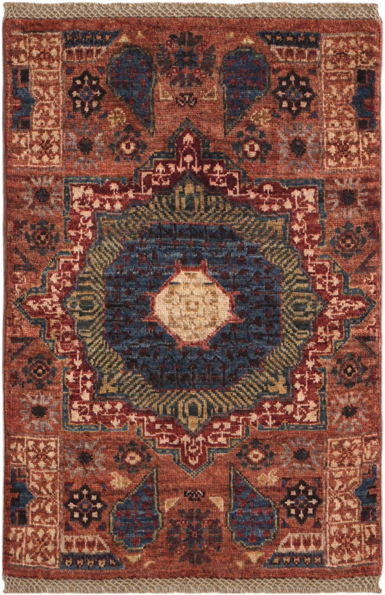 2' x 2' 11 Hand Knotted Mamluk Ziegler Rug