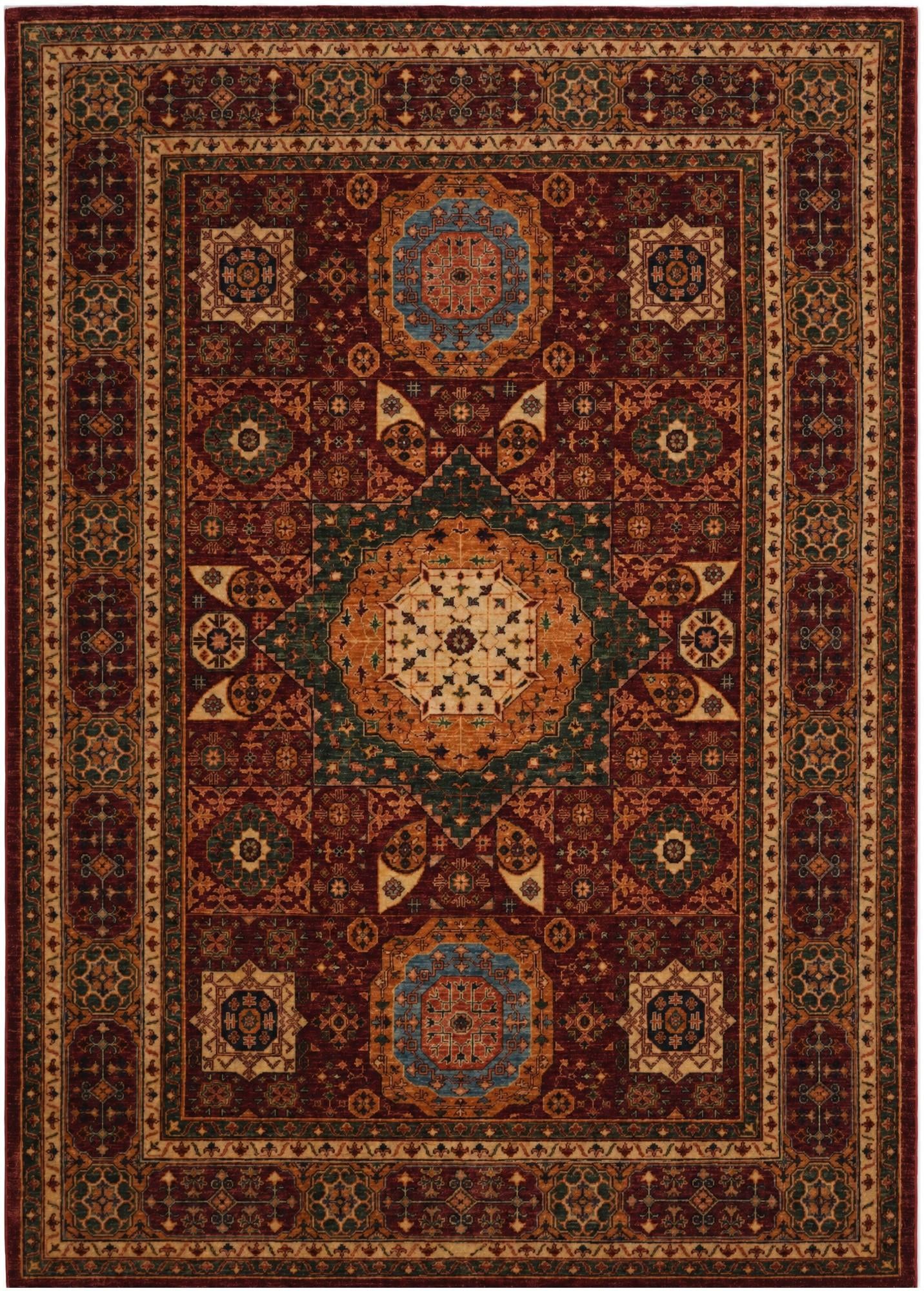 6' 8 x 9' 5 Hand Knotted Mamluk Ziegler Rug