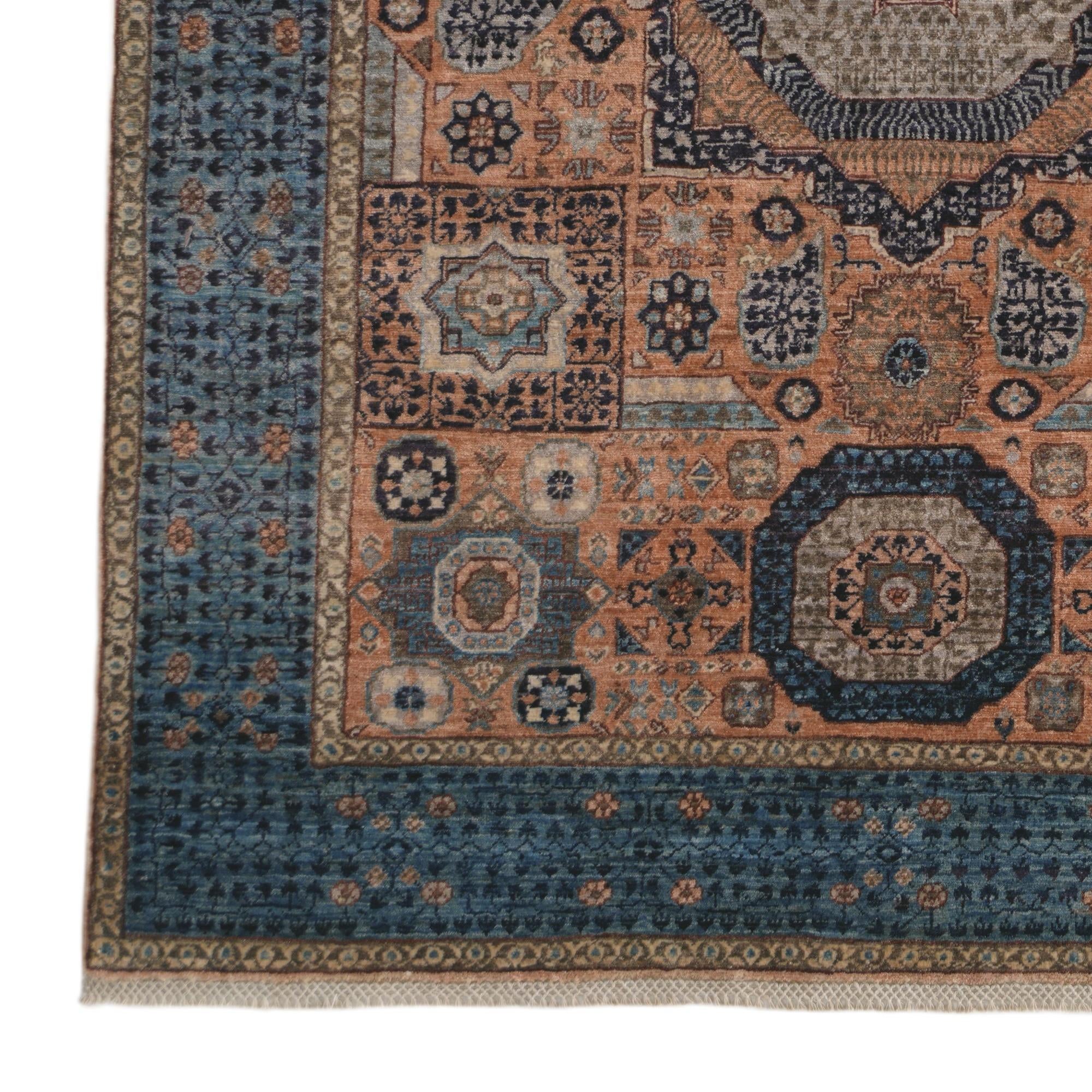 5' x 6' 8 Hand Knotted Mamluk Ziegler Rug