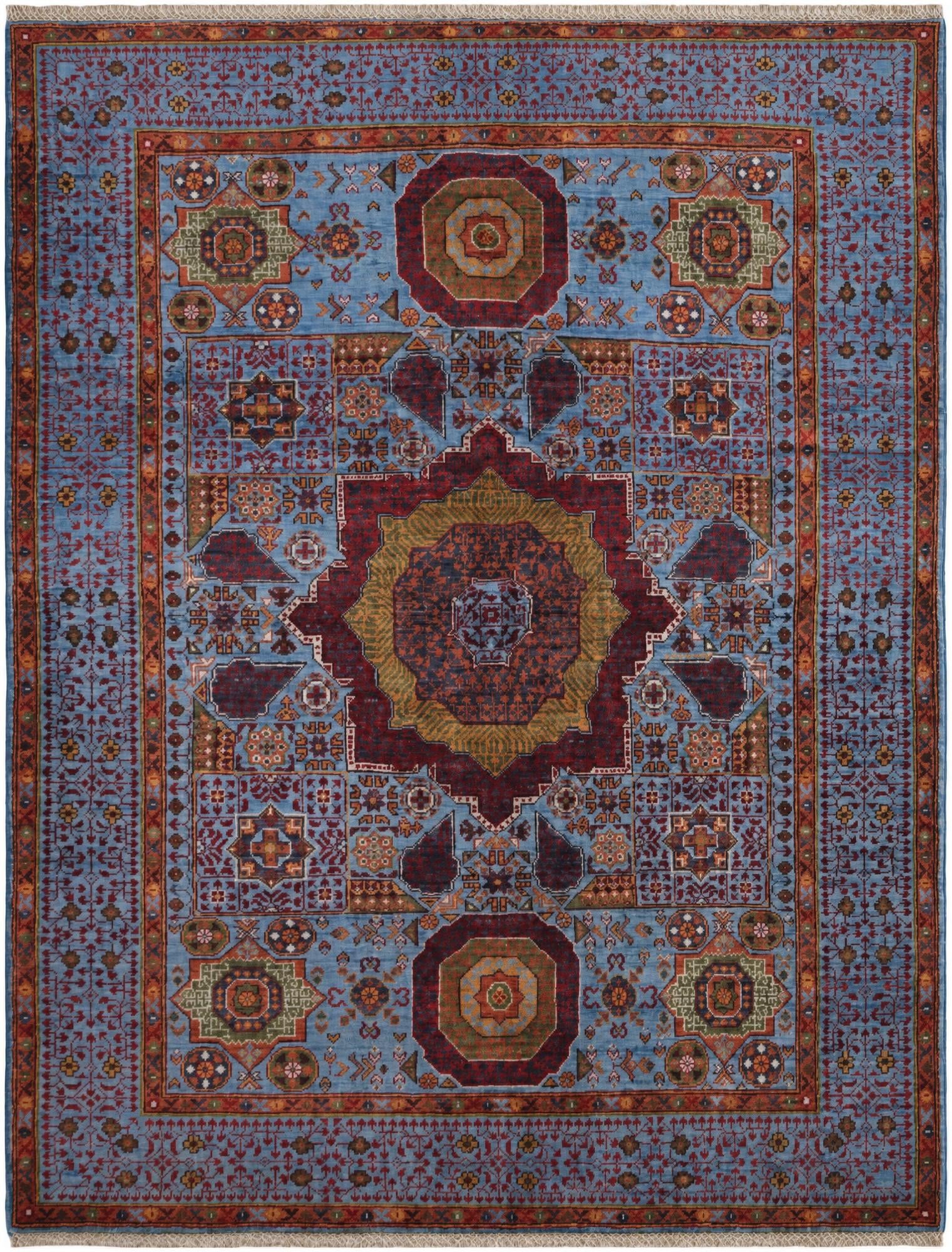 5' 1 x 6' 7 Hand Knotted Mamluk Ziegler Rug
