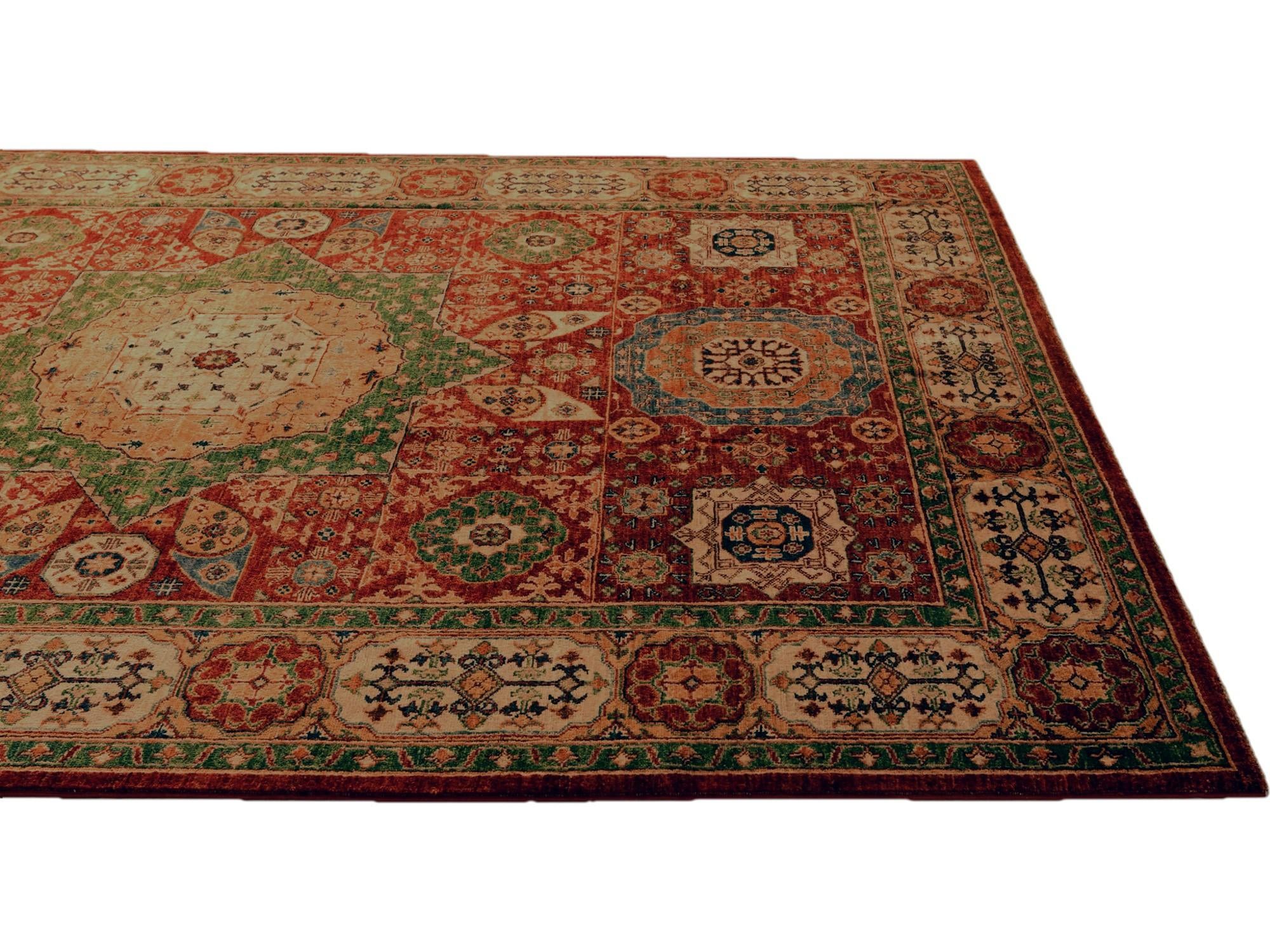 6' 2 x 8' 6 Hand Knotted Mamluk Ziegler Rug