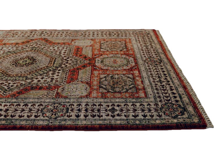 Detail image of 3' 5 x 4' 10 Hand Knotted Mamluk Ziegler Rug