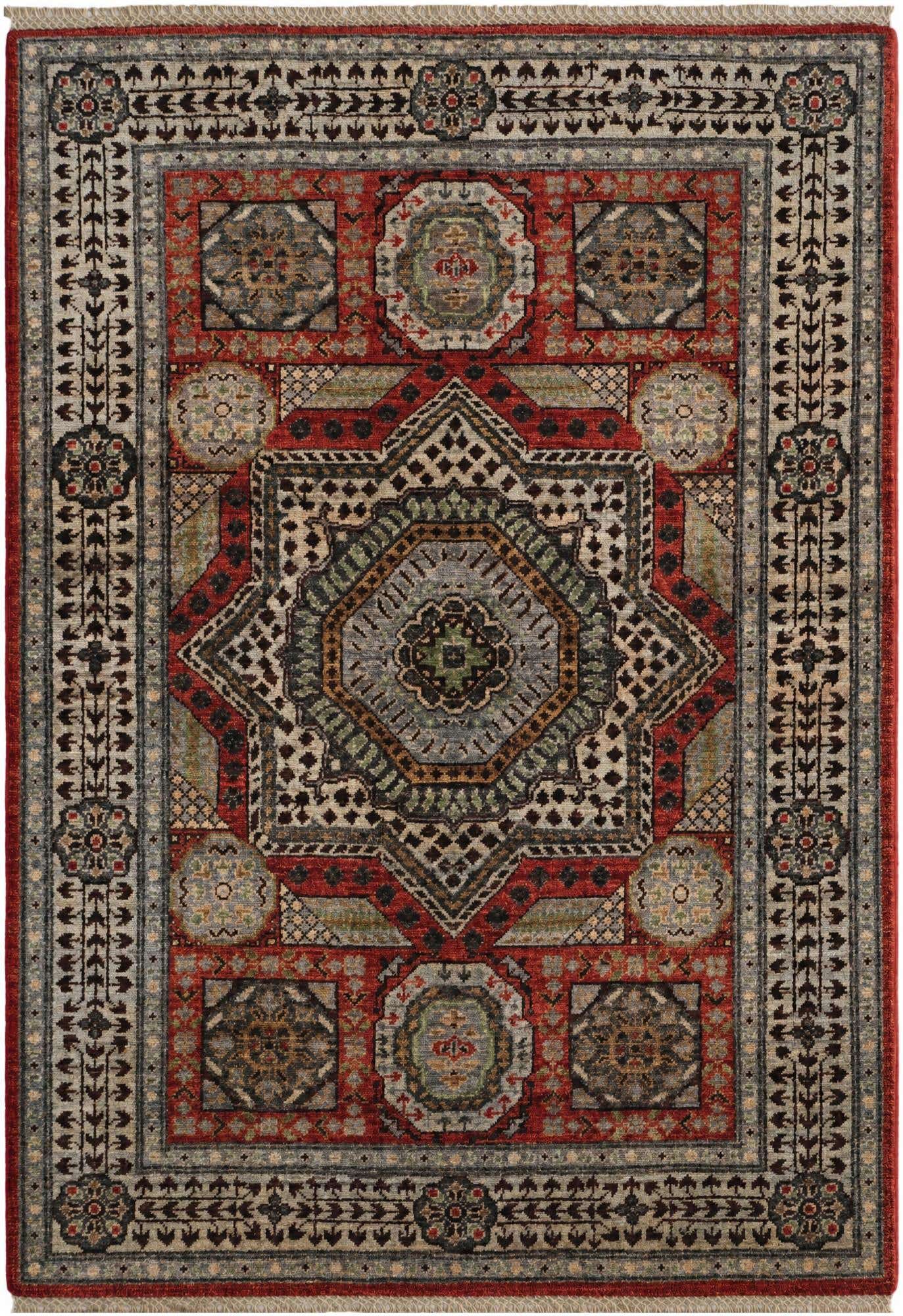 3' 5 x 4' 10 Hand Knotted Mamluk Ziegler Rug