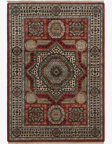 3' 5 x 4' 10 Hand Knotted Mamluk Ziegler Rug