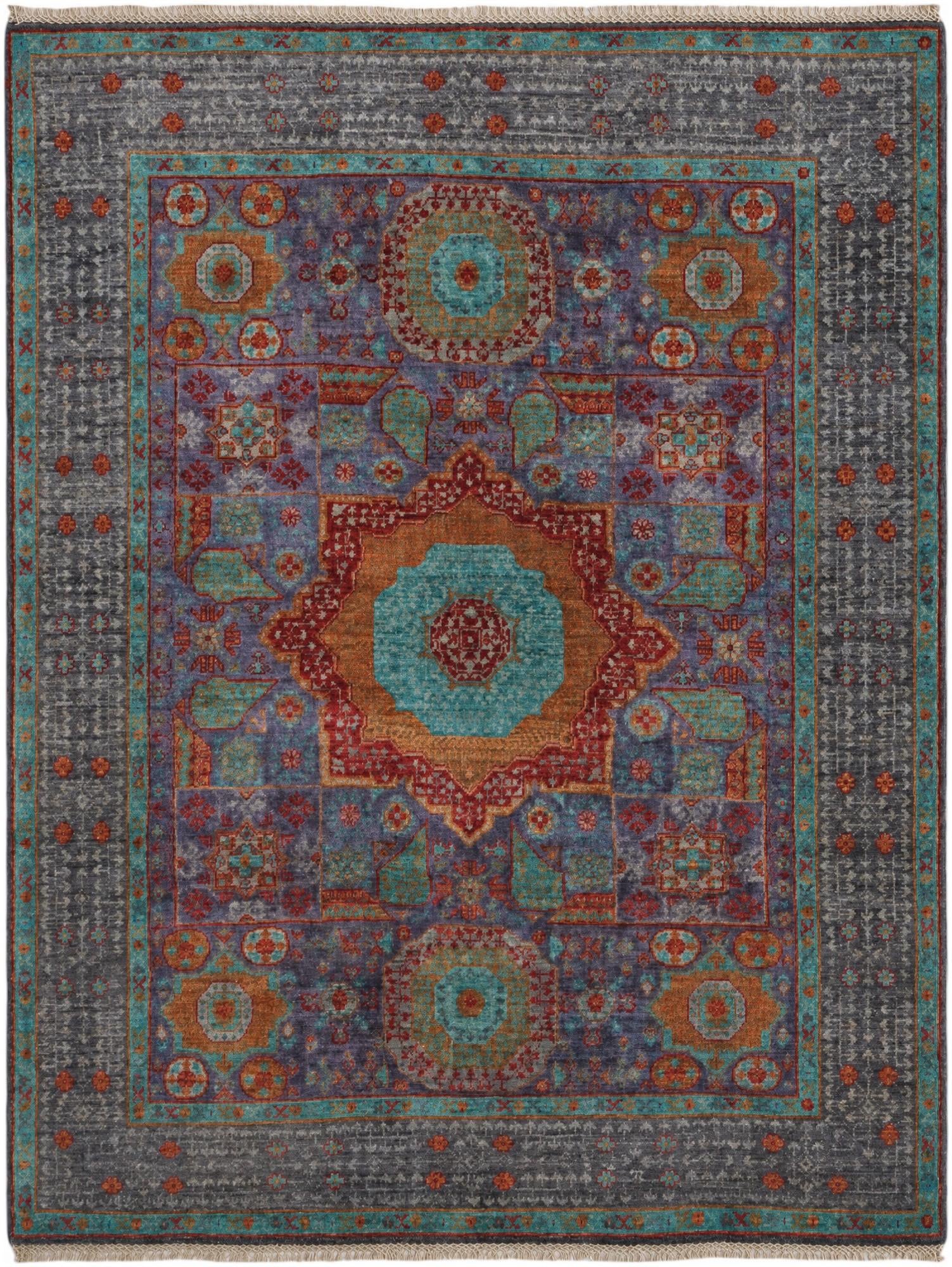 5' x 6' 5 Hand Knotted Mamluk Ziegler Rug