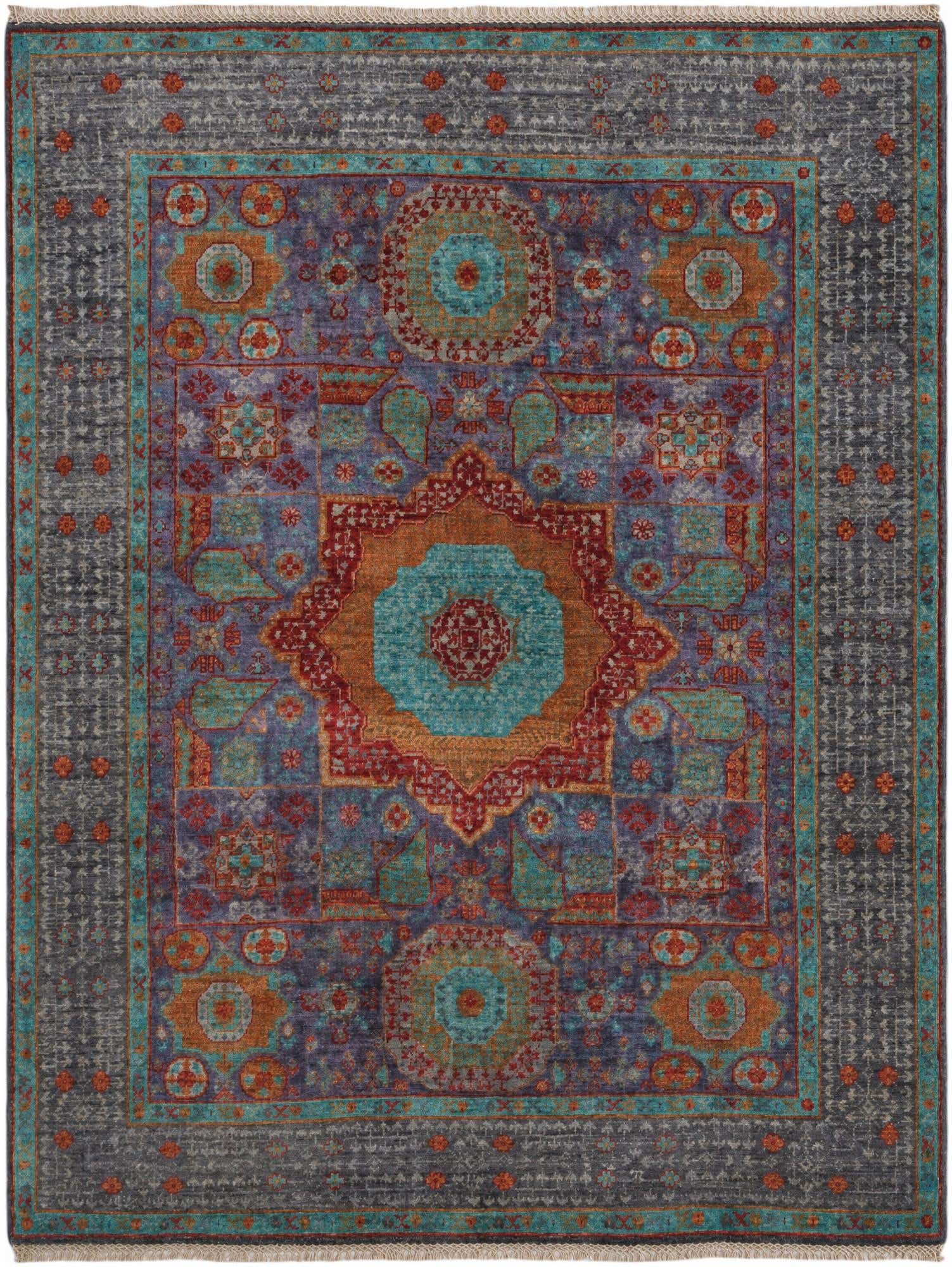 5' x 6' 5 Hand Knotted Mamluk Ziegler Rug