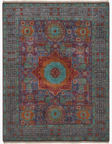 5' x 6' 5 Hand Knotted Mamluk Ziegler Rug