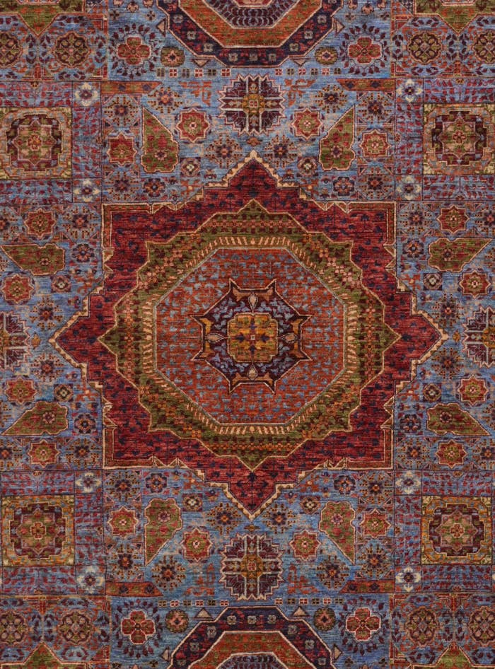 Detail image of 6' 1 x 8' 10 Hand Knotted Mamluk Ziegler Rug