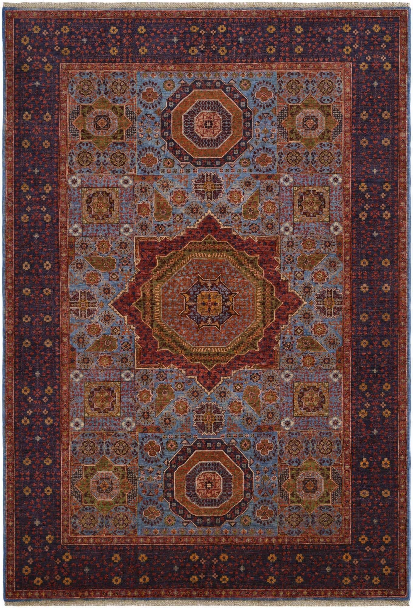 6' 1 x 8' 10 Hand Knotted Mamluk Ziegler Rug