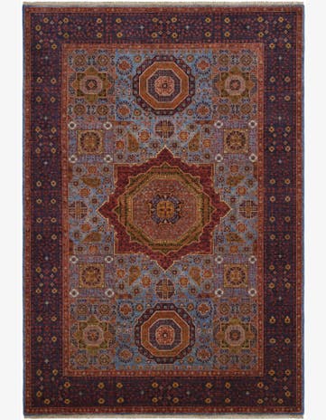 6' 1 x 8' 10 Hand Knotted Mamluk Ziegler Rug