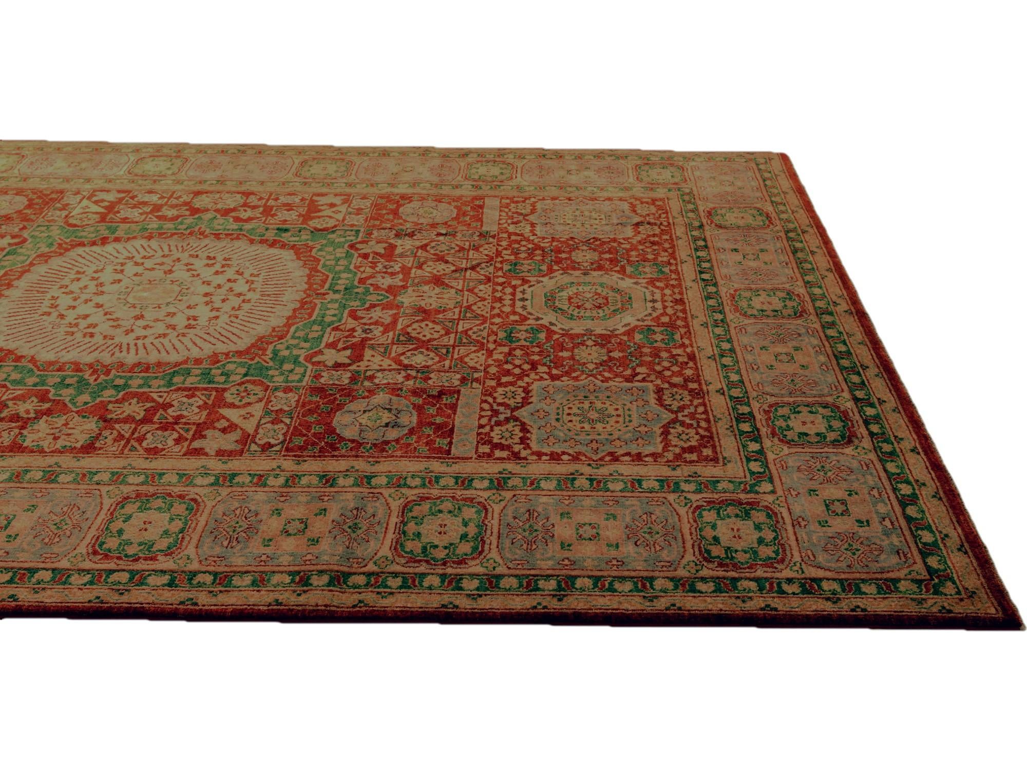 7' 1 x 9' 9 Hand Knotted Mamluk Ziegler Rug