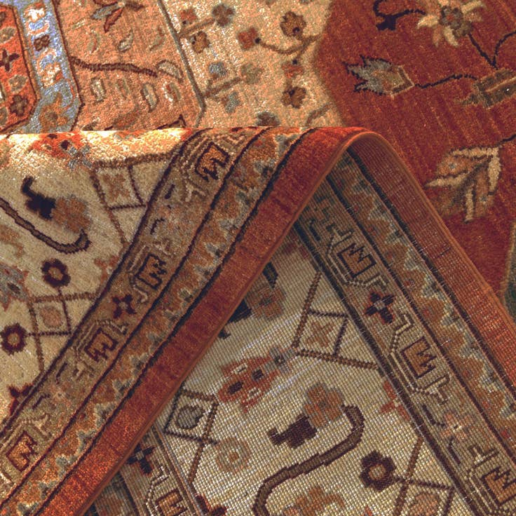Detail image of 8' 2 x 9' 9 Hand Knotted Mamluk Ziegler Rug