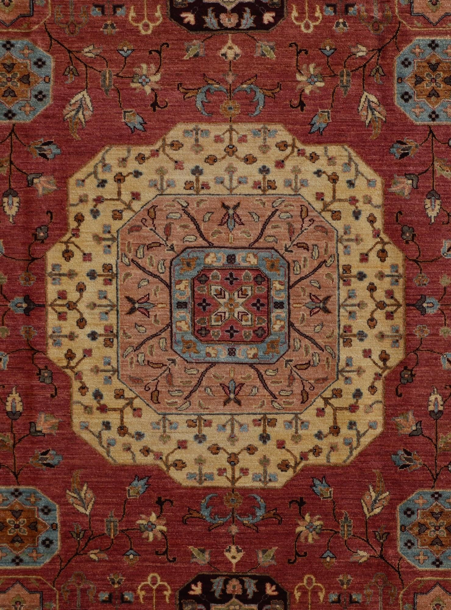 8' 2 x 9' 9 Hand Knotted Mamluk Ziegler Rug