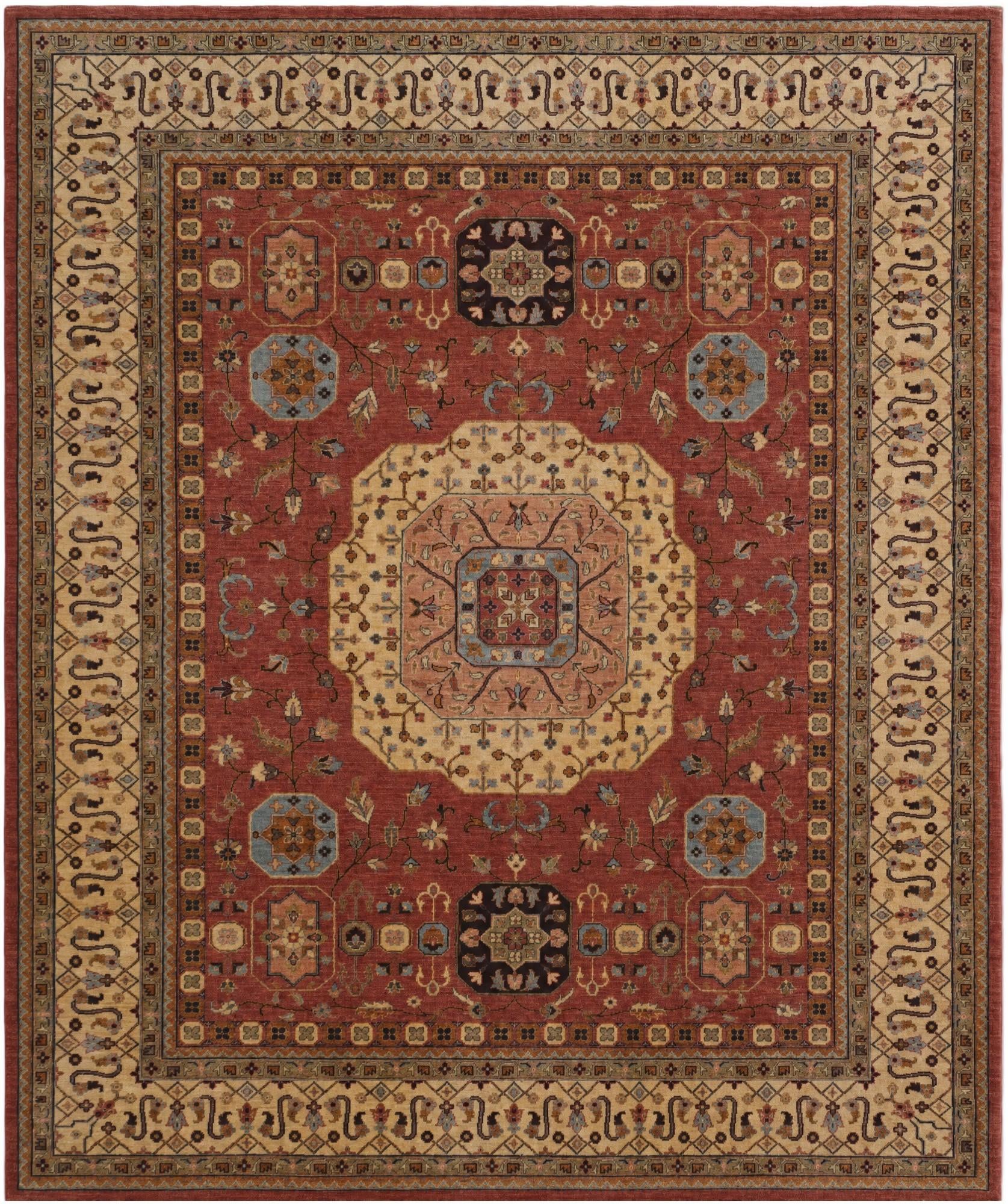 8' 2 x 9' 9 Hand Knotted Mamluk Ziegler Rug