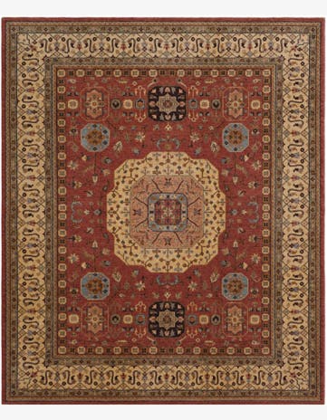 8' 2 x 9' 9 Hand Knotted Mamluk Ziegler Rug