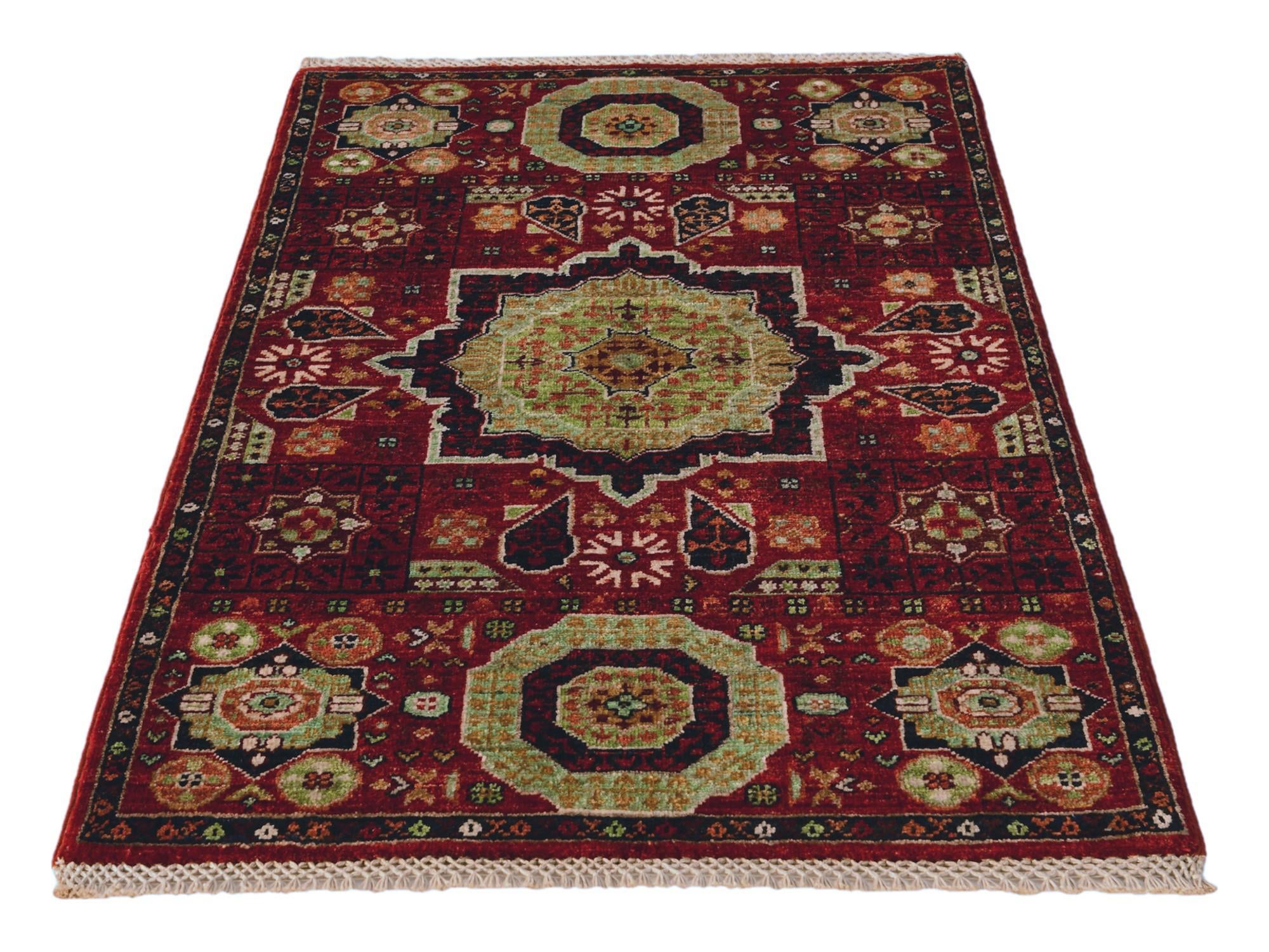 2' 6 x 4' Hand Knotted Mamluk Ziegler Rug