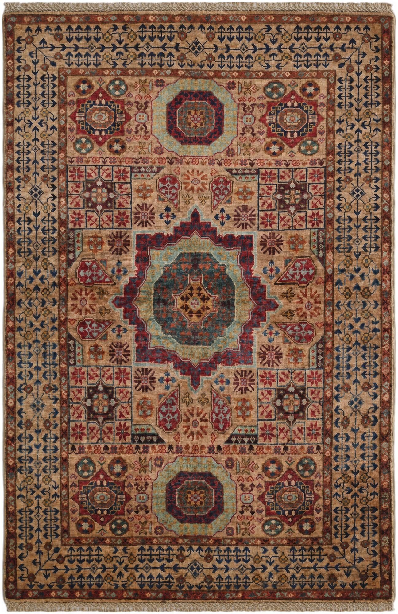 3' 3 x 5' 1 Hand Knotted Mamluk Ziegler Rug