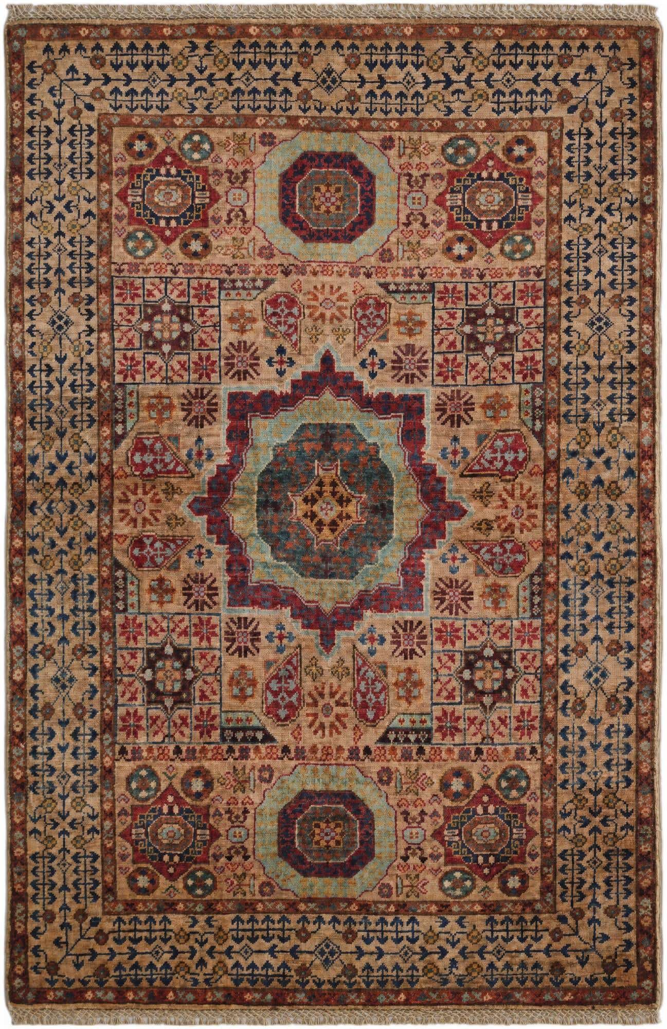 3' 3 x 5' 1 Hand Knotted Mamluk Ziegler Rug