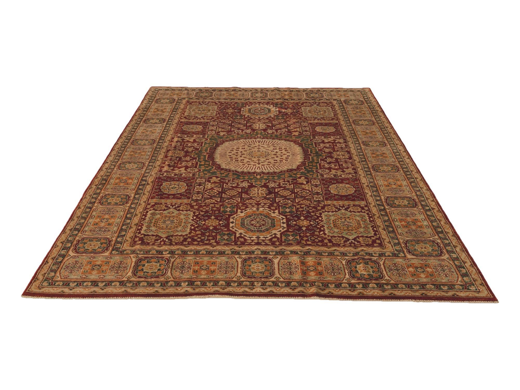 7' 1 x 9' 9 Hand Knotted Mamluk Ziegler Rug
